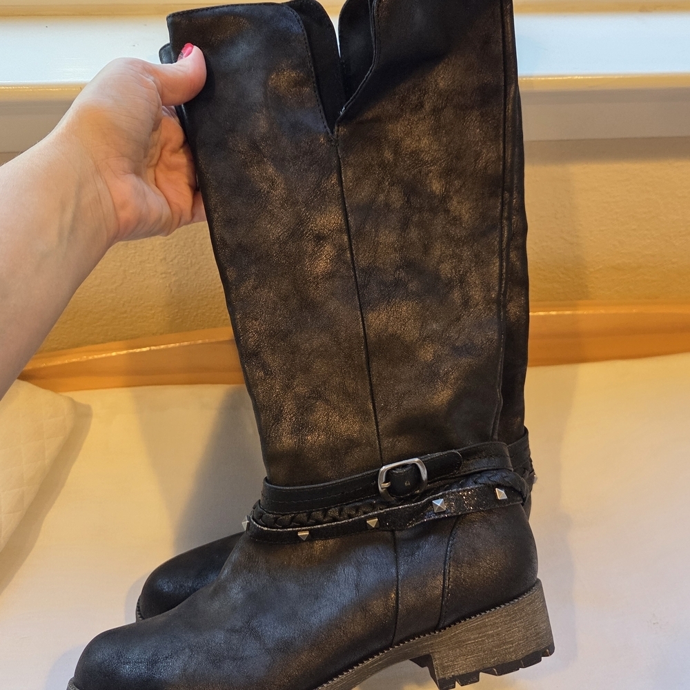 Jellypop Black Heeled Boots
